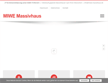 Tablet Screenshot of miwe-massivhaus.de